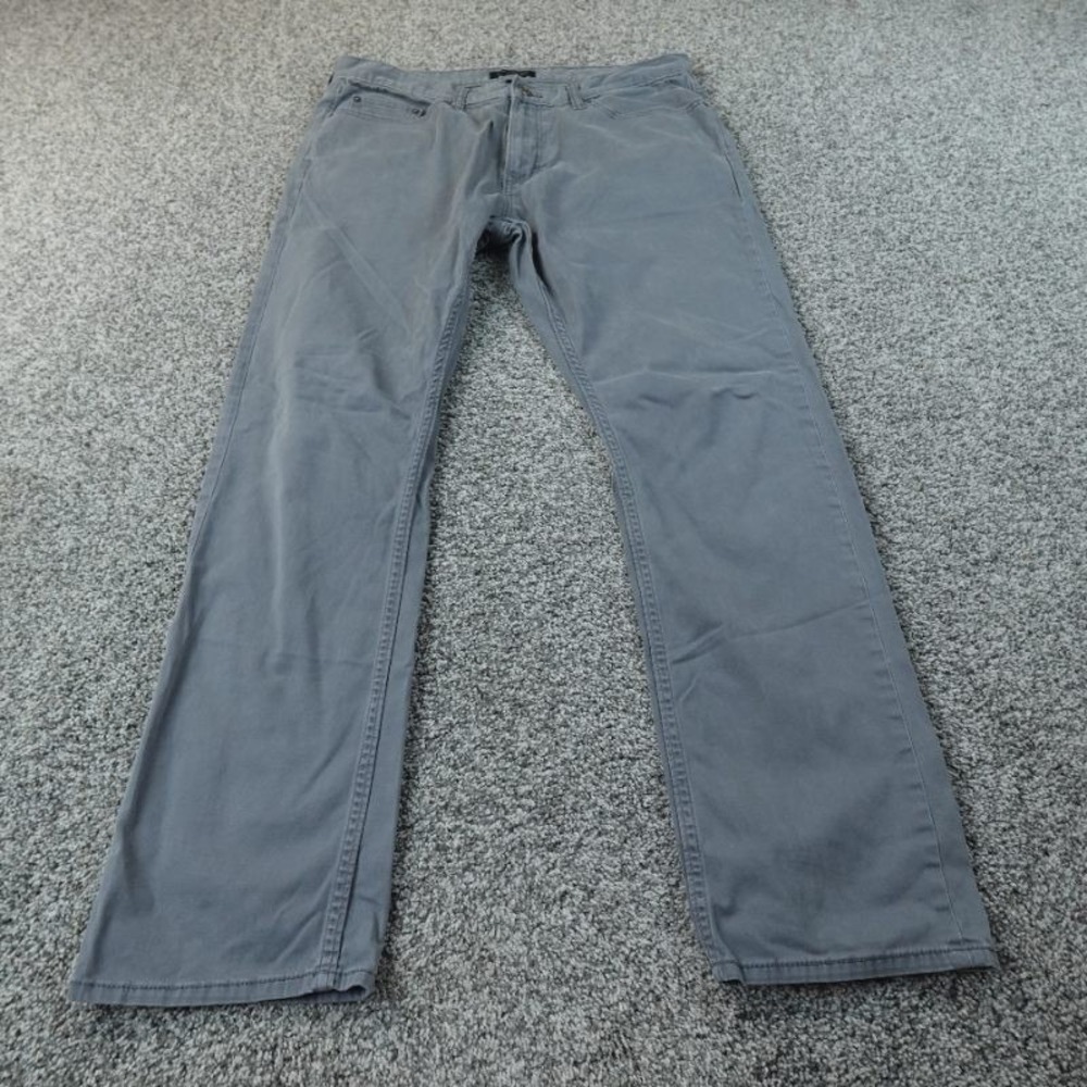 Banana Republic Jeans Mens 34X32 Gray Denim‎ Pants Slim Straight Stretch Preppy